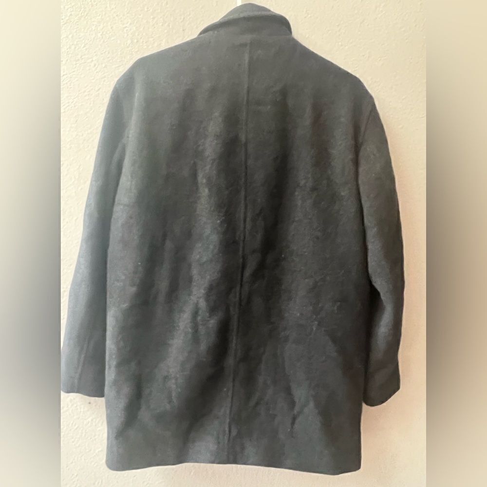 Liz Claiborne Outerwear Italian Wool Blend Vintage Charcoal Gray Mens Coat Sze S - Picture 3 of 6